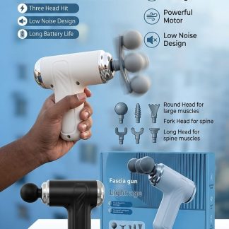 (Original) Portable Massage Gun, Triple head Massage Gun Pro+ Mini, 3-Head Percussion, with 9 Attachments6-Speed Settings